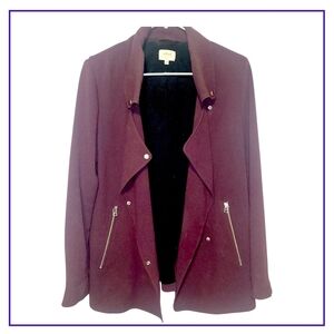 Wilfred Rich Purple Blazer with Zipper Details Size Small